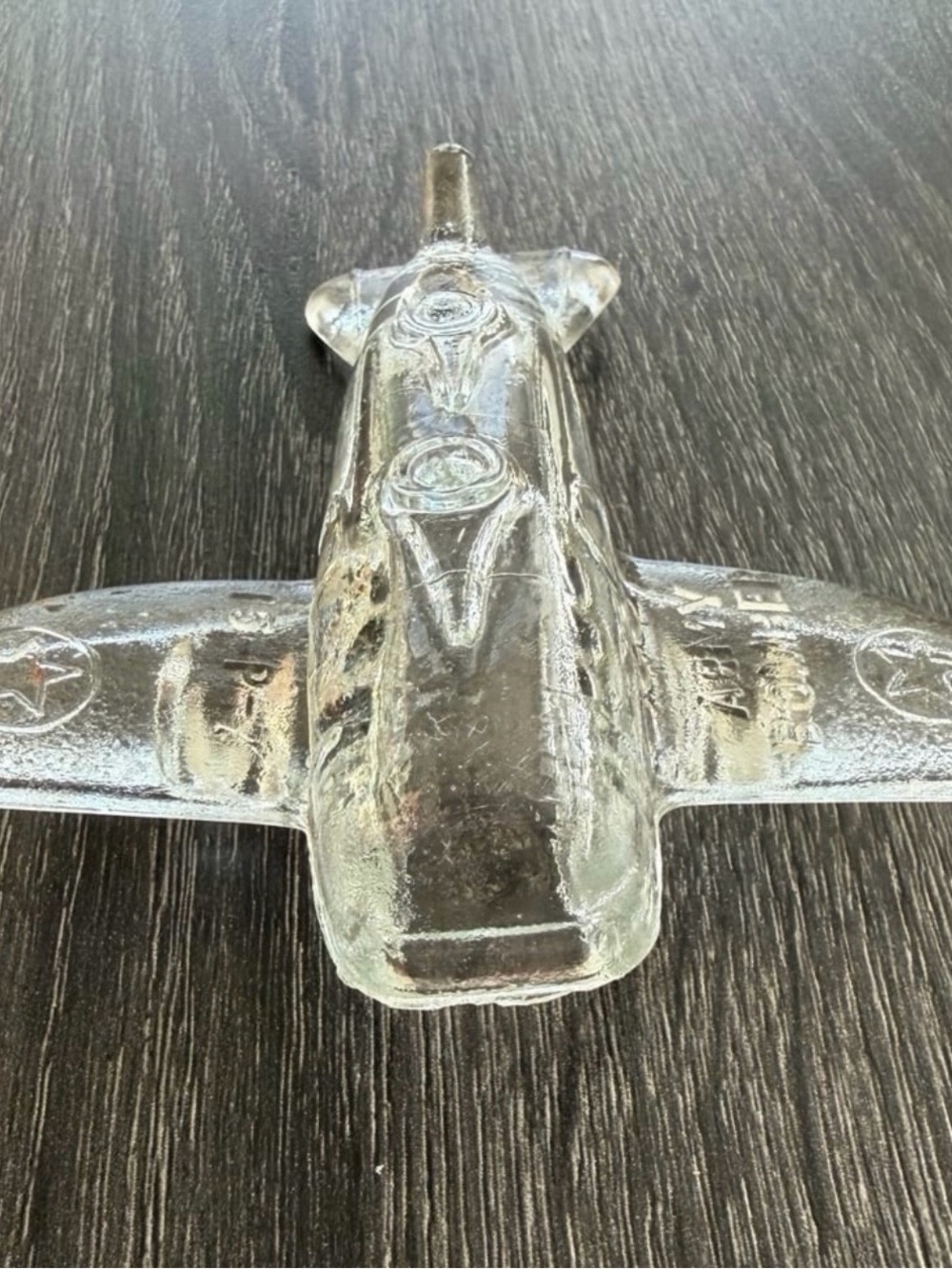 Vintage 1940s WWII Era Army Bomber Airplane Candy Container 5-P-7 Star Insignias